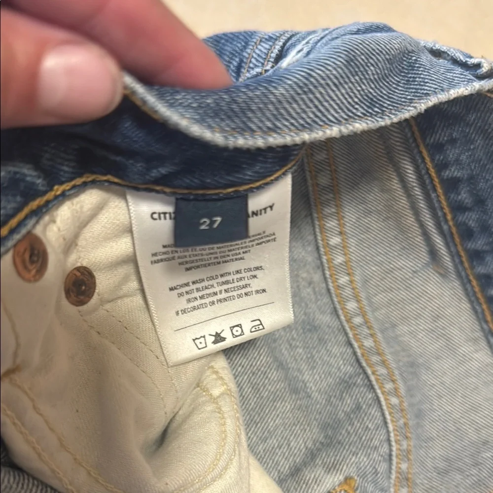 Citizens of Humanity Eva High Rise Distressed Blue Jeans size 27 - Picture 8 of 12